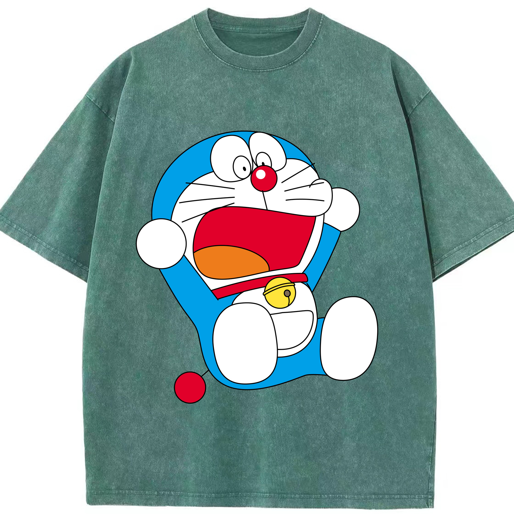 （画像用） ドラえもん Doraemon 綿100% ヴィンテージ風 半袖Tシャツ（フロントプリント）